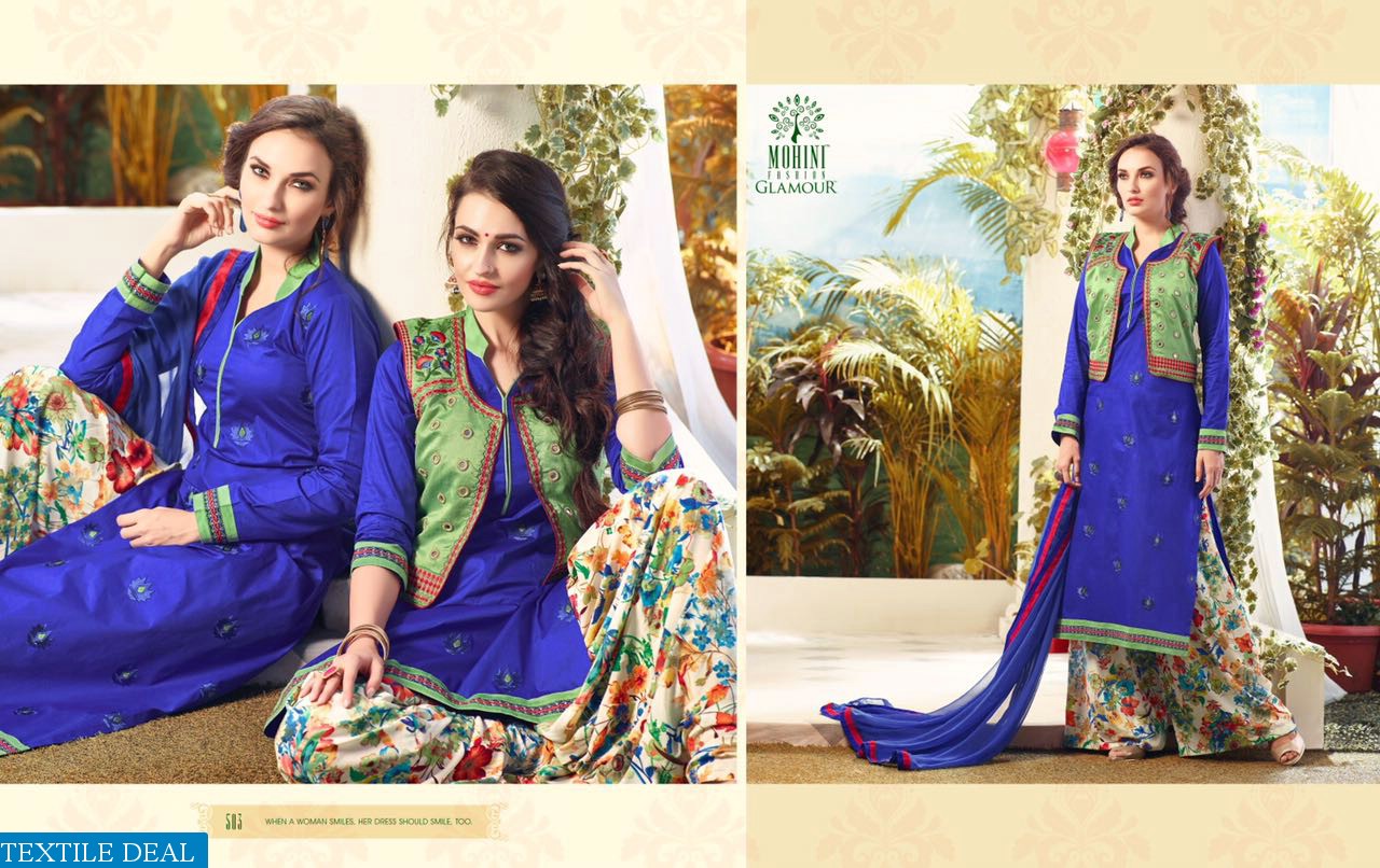 mohini Glamour Premium cotton With jacket Suits